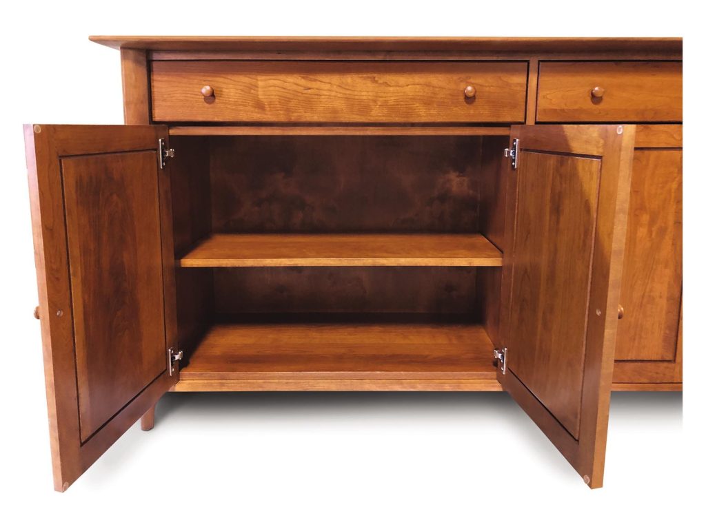Copeland Furniture Sarah 4 Drawers on left, 1 drawer over 2 doors on right Buffet Buffet Cabinet, alternate view
