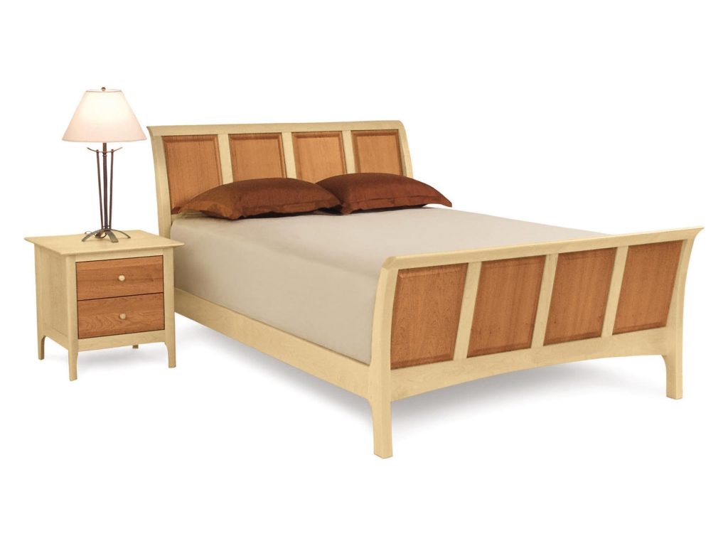 Copeland Furniture Sarah Sleigh Bed with 45″ Headboard and High Footboard