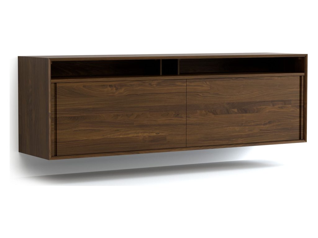 Copeland Furniture Wall Mounted 79” Wide, High Height 2 Door Media Cabinet