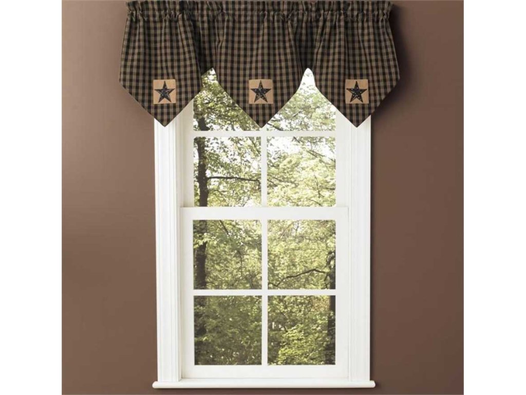 Park Designs Sturbridge Patch Lined Triple Point Valance