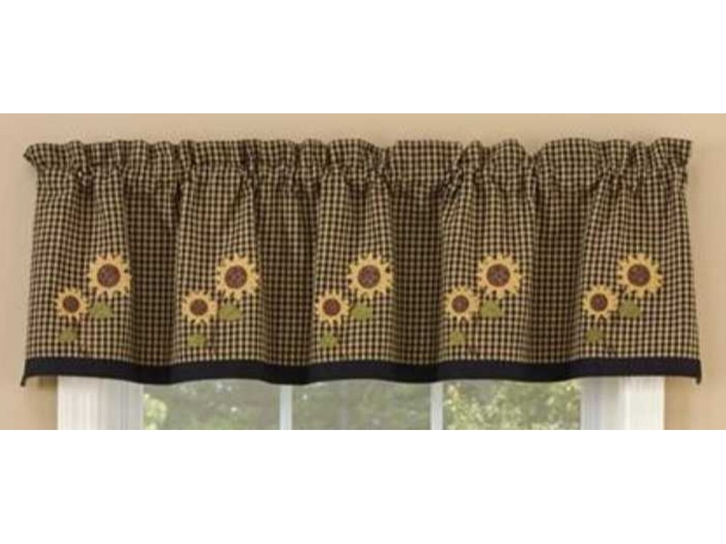 Park Designs Sunflower Check Lined Valance