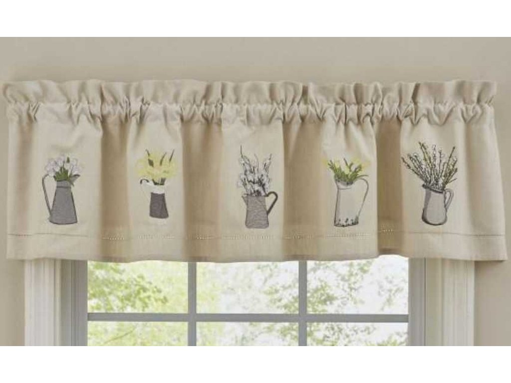 Park Designs Pitcher with Flowers Lined Valance