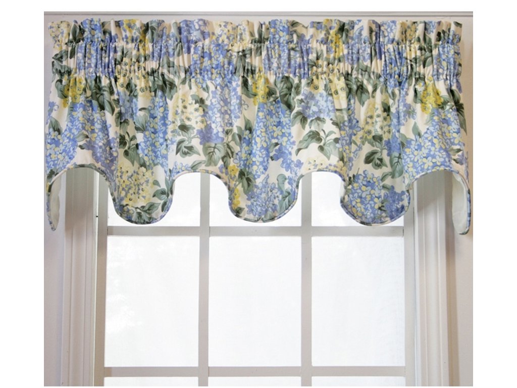 Ellis Curtain Hydrangea Scallop Valance