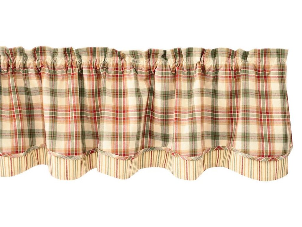 Park Designs Lemon Pepper Lined Layered Valance