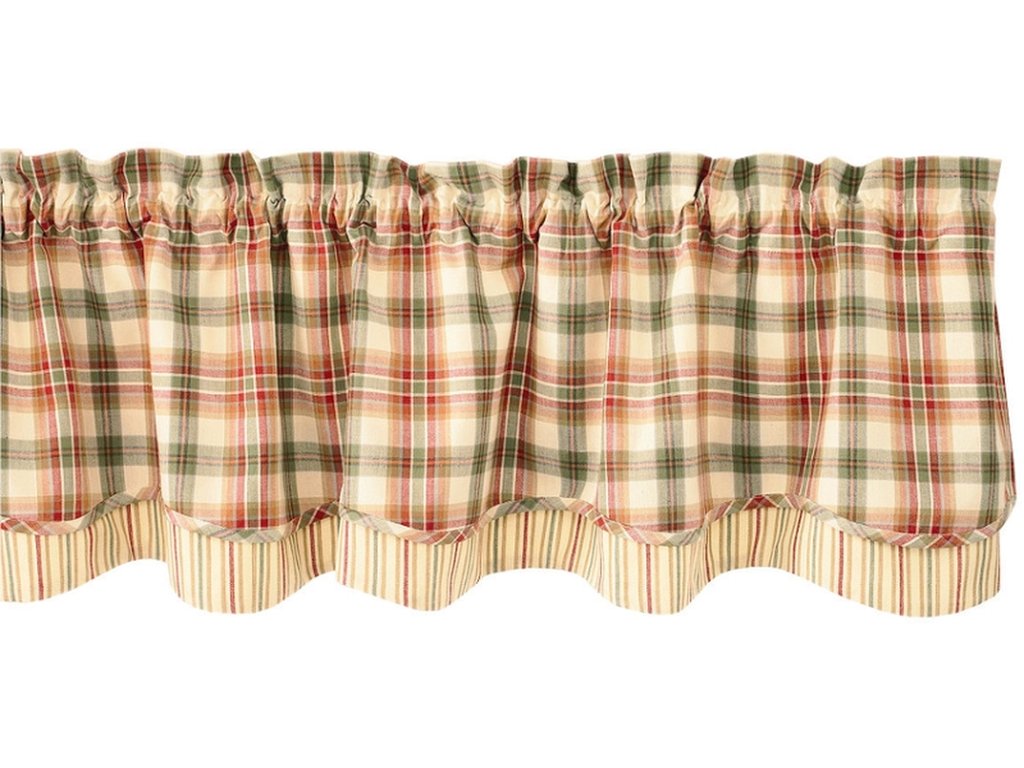Park Designs Lemon Pepper Lined Layered Valance