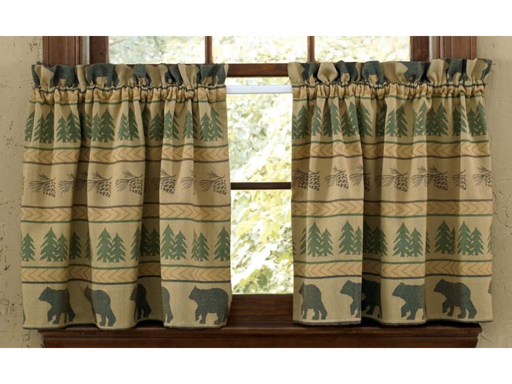 Park Designs Bear Tracks Lined Tier Pair