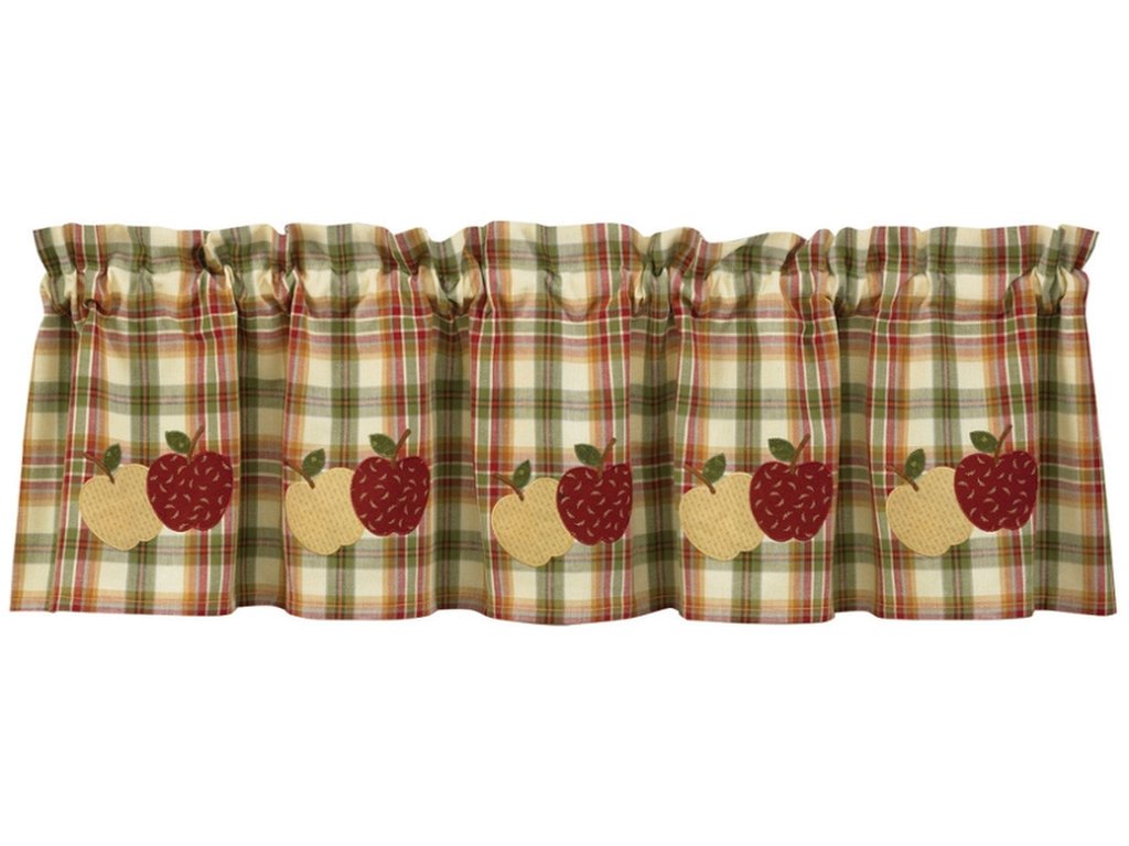 Park Designs Lemon Pepper Lined Apple Valance