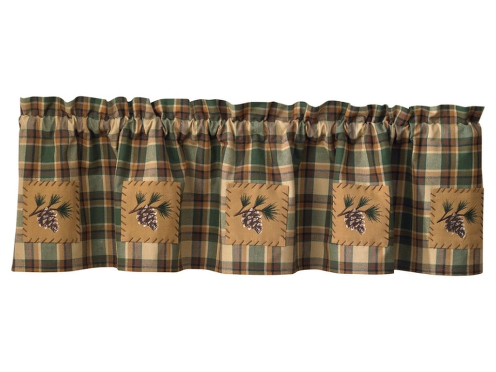 Park Designs Scotch Pine Lined Patch Valance