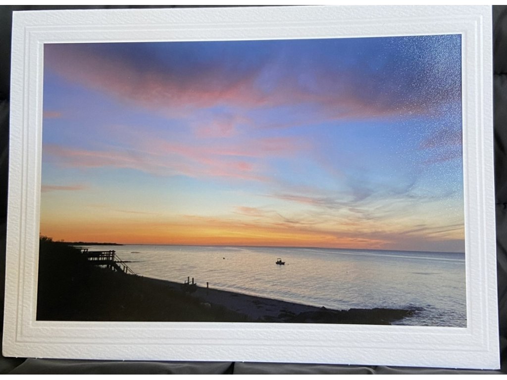 Brewster Sunset Greeting Card- Blank Inside