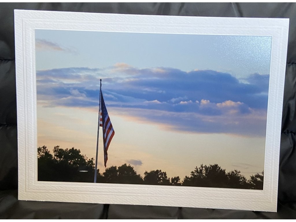 Patriotic Sunset Greeting Card- Blank Inside