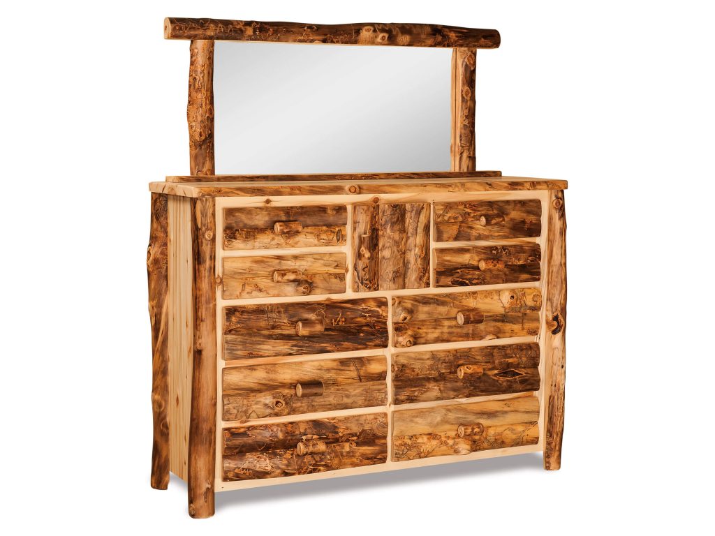 10 Drawer 1 Door Dresser w/Mirror Chests & Dresser