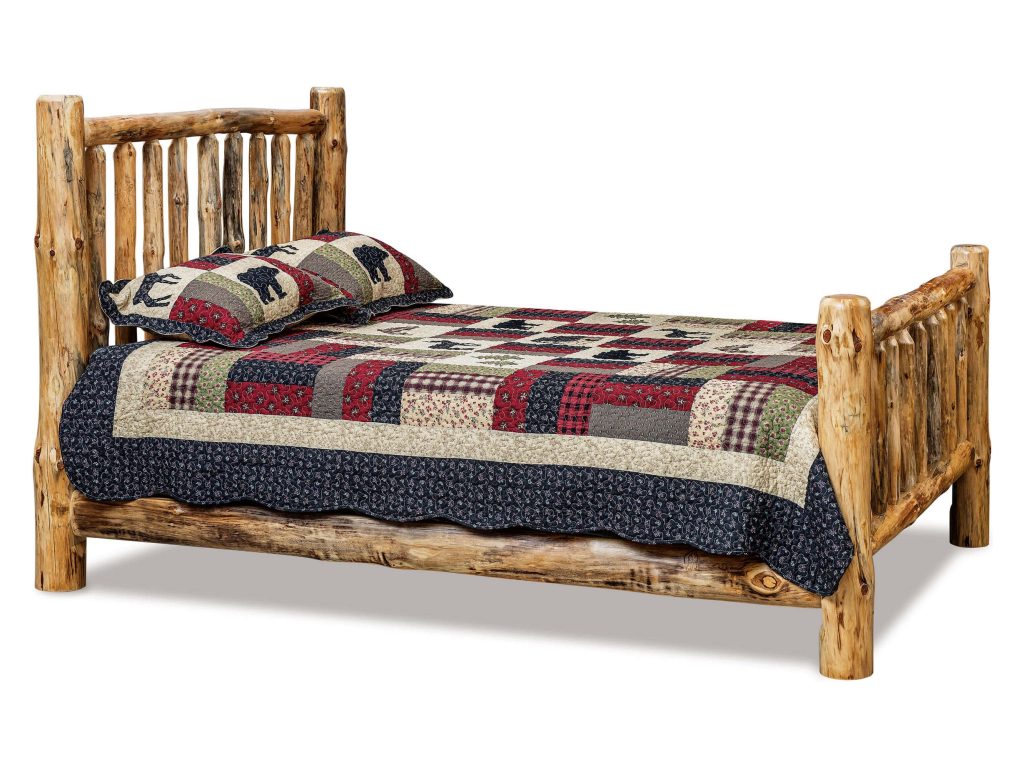 Queen Bed w/Small Spindles Spindle Bed