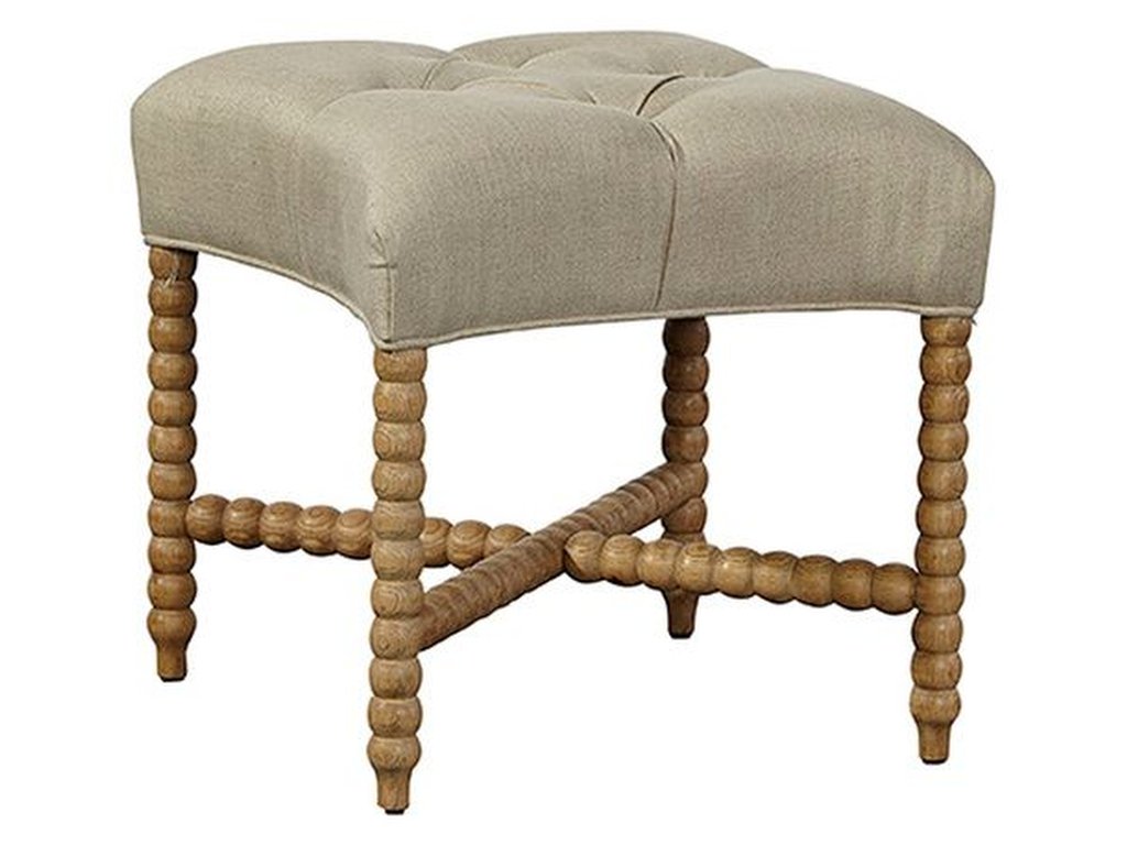 Furniture Classics Tufted Linen Stool