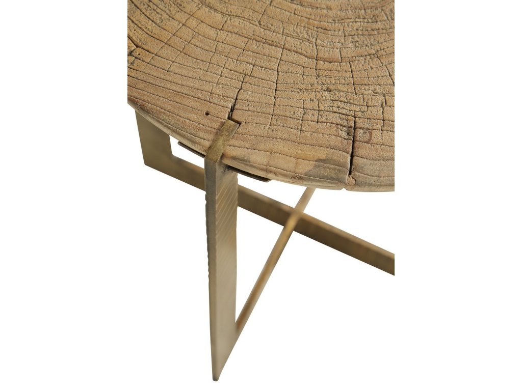 Furniture Classics Brass Base Grain End Table - Alternative View