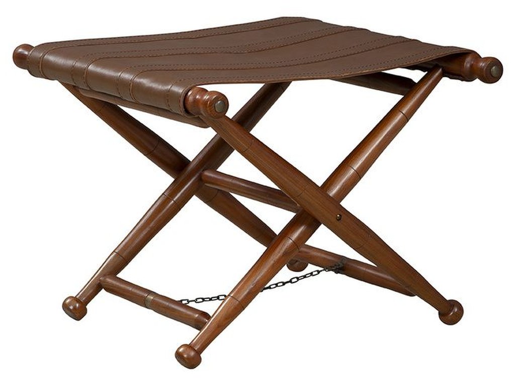 Folding Stool Teak in Dark Brown 12-03