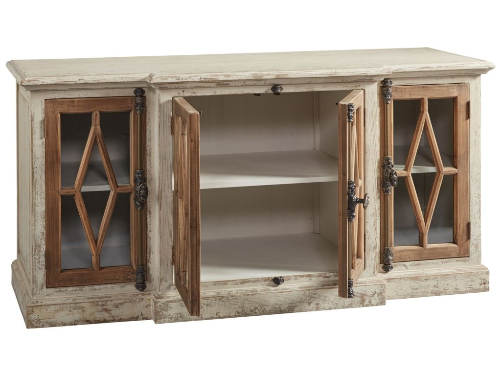 Glass Front Server in Dove - Alternative View