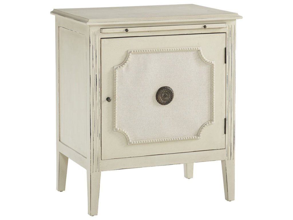 Furniture Classics Linen & Beaded Front End Table