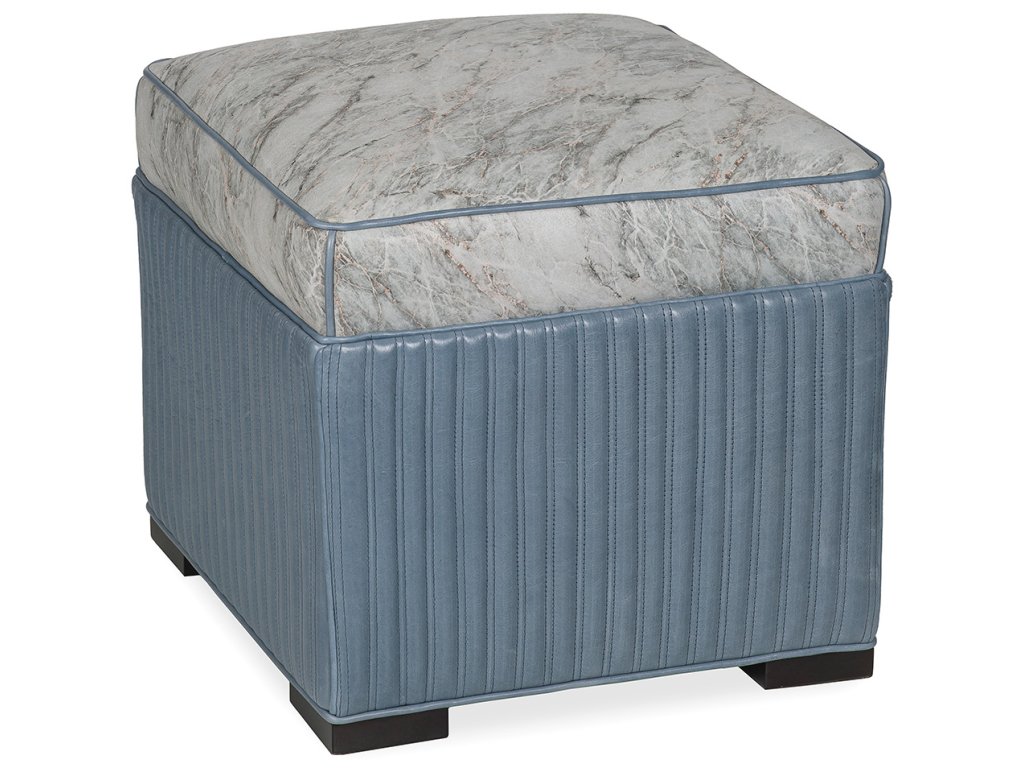 Abbey Ottoman W/Border/Channel Quilting