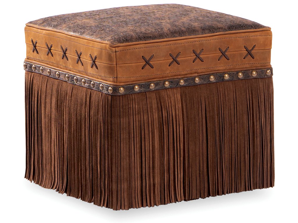 Abbey Ottoman With Fringe