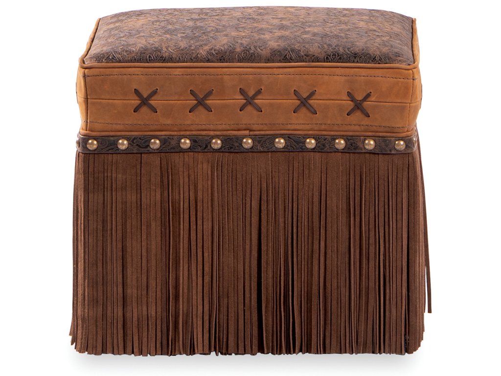 Abbey Ottoman With Fringe - Alternative View