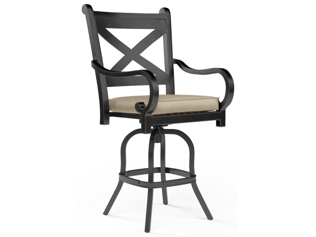 Monterey Barstool in Linen Stone w/ Selt Welt