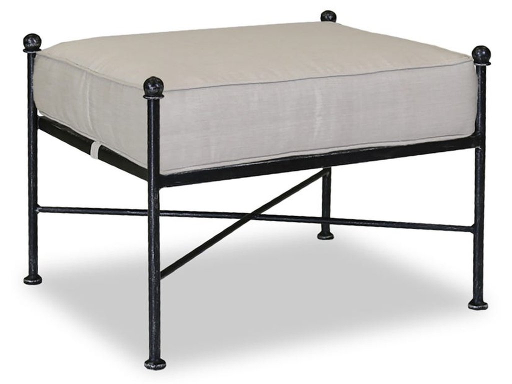 Provence Ottoman in Canvas Flax w/ Self Welt