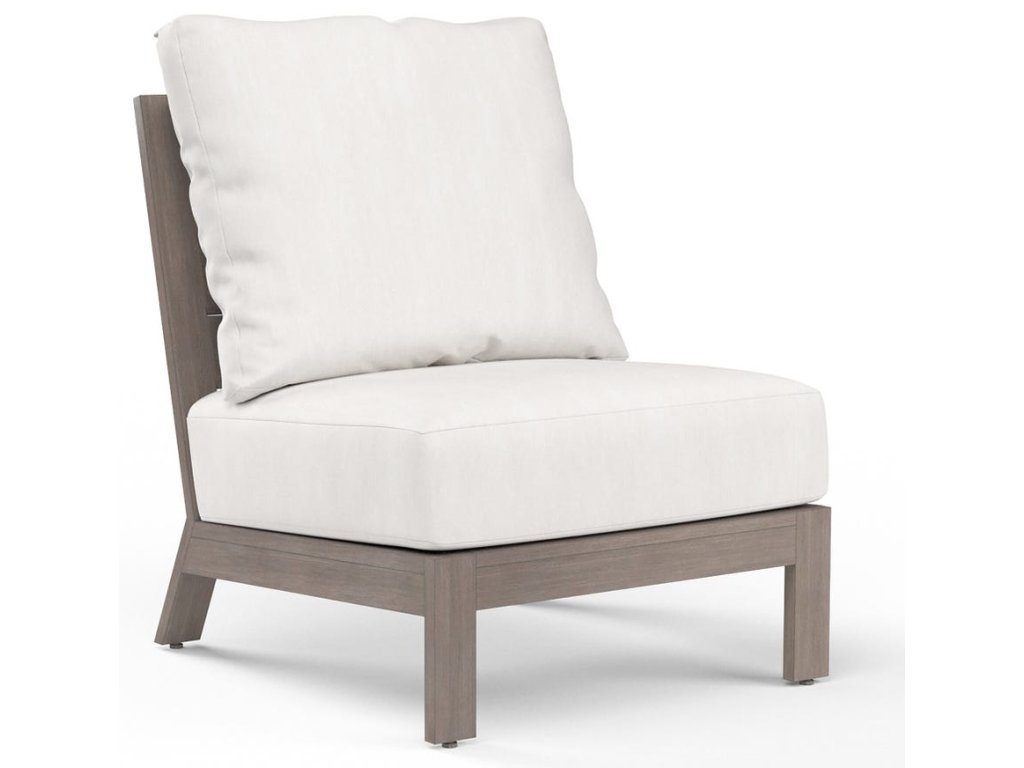 Laguna Armless Club in Canvas Flax, No Welt