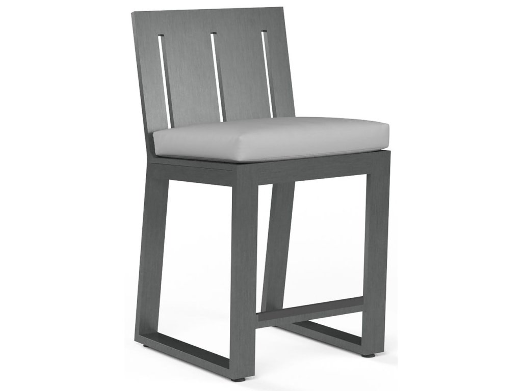 Redondo Barstool in Cast Silver, No Welt