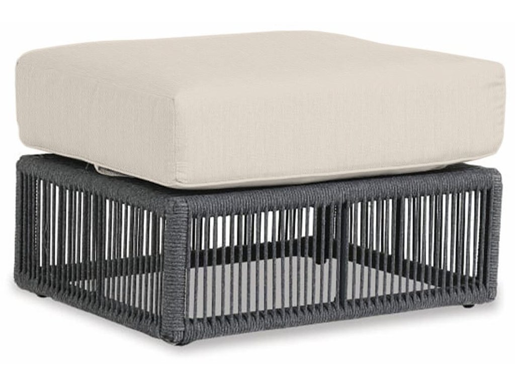 Milano Ottoman in Echo Ash w/ Self Welt