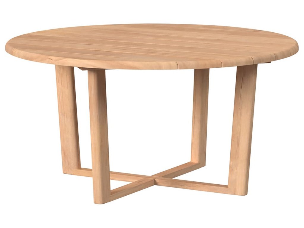 Natural Teak 56" Round Dining Table