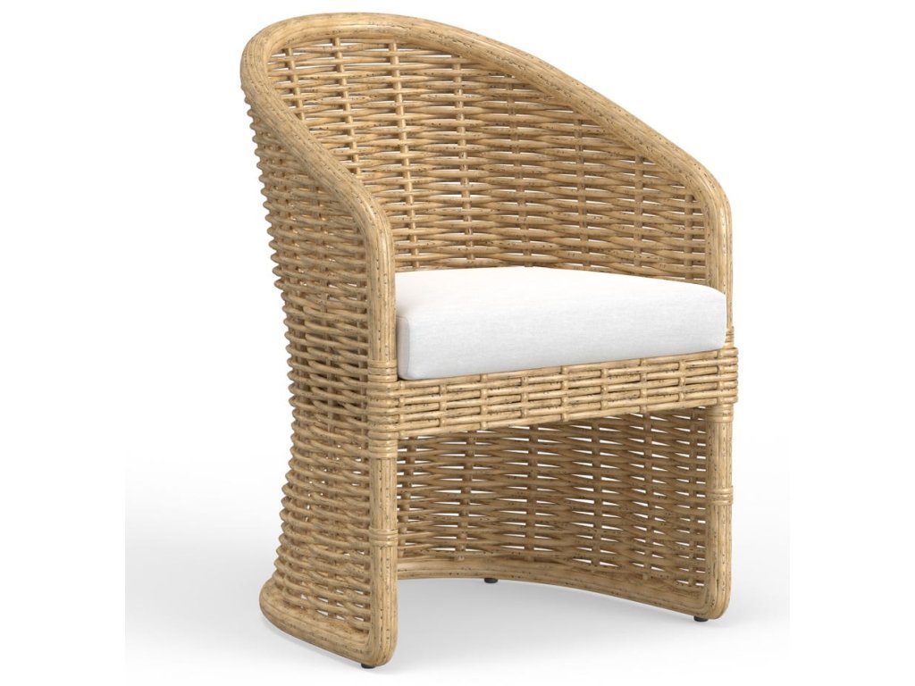 Playa Dining Chair in Soothe Pearl w/ Flange Welt