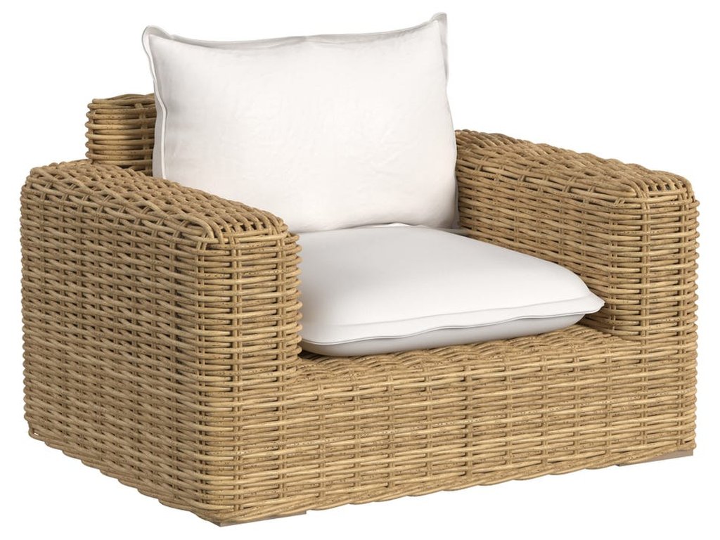 Playa Oversized Club Chair in Soothe Pearl w/ Flange Welt