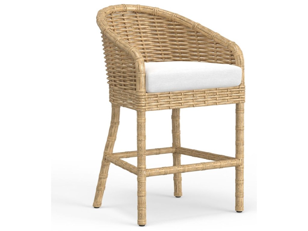 Playa Barstool in Soothe Pearl w/ Flange Welt