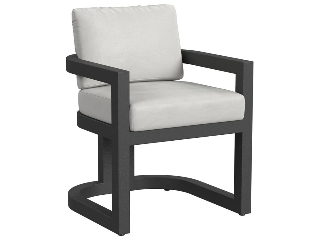 Malibu Dining Chair in Cast Silver, No Welt