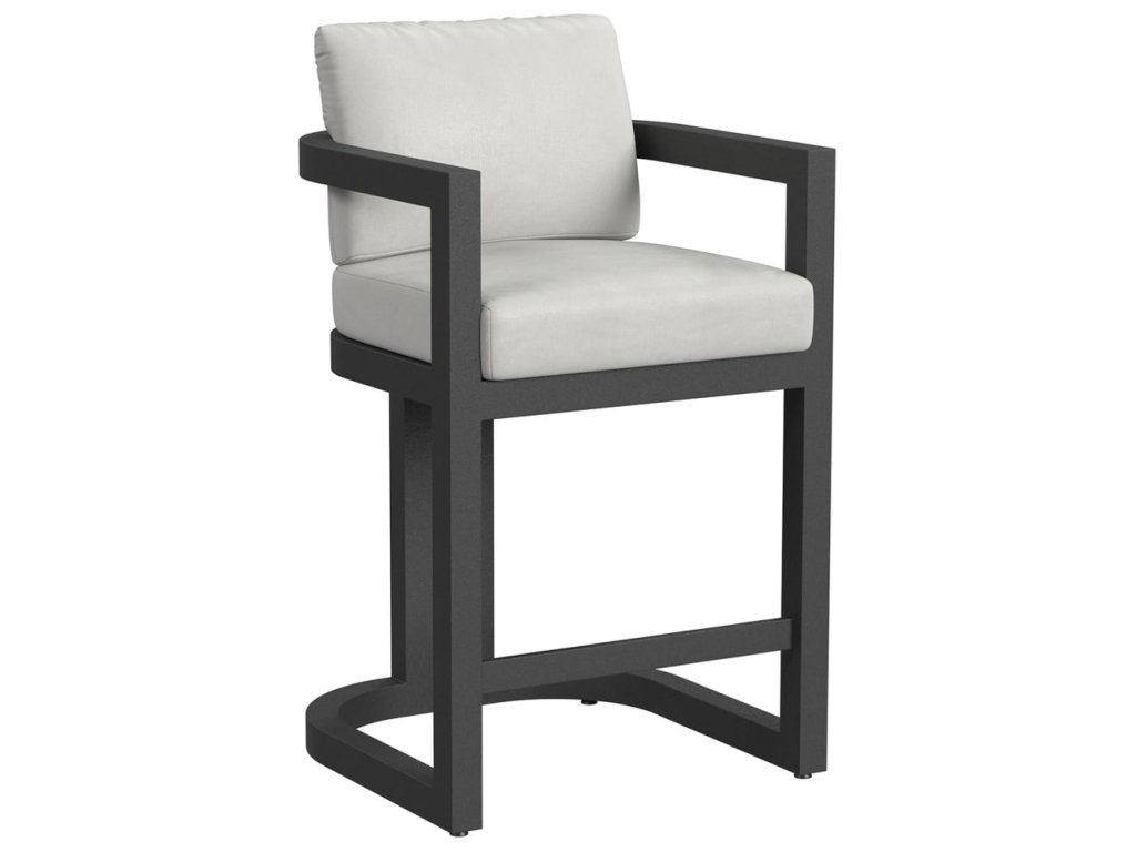 Malibu Barstool in Cast Silver, No Welt