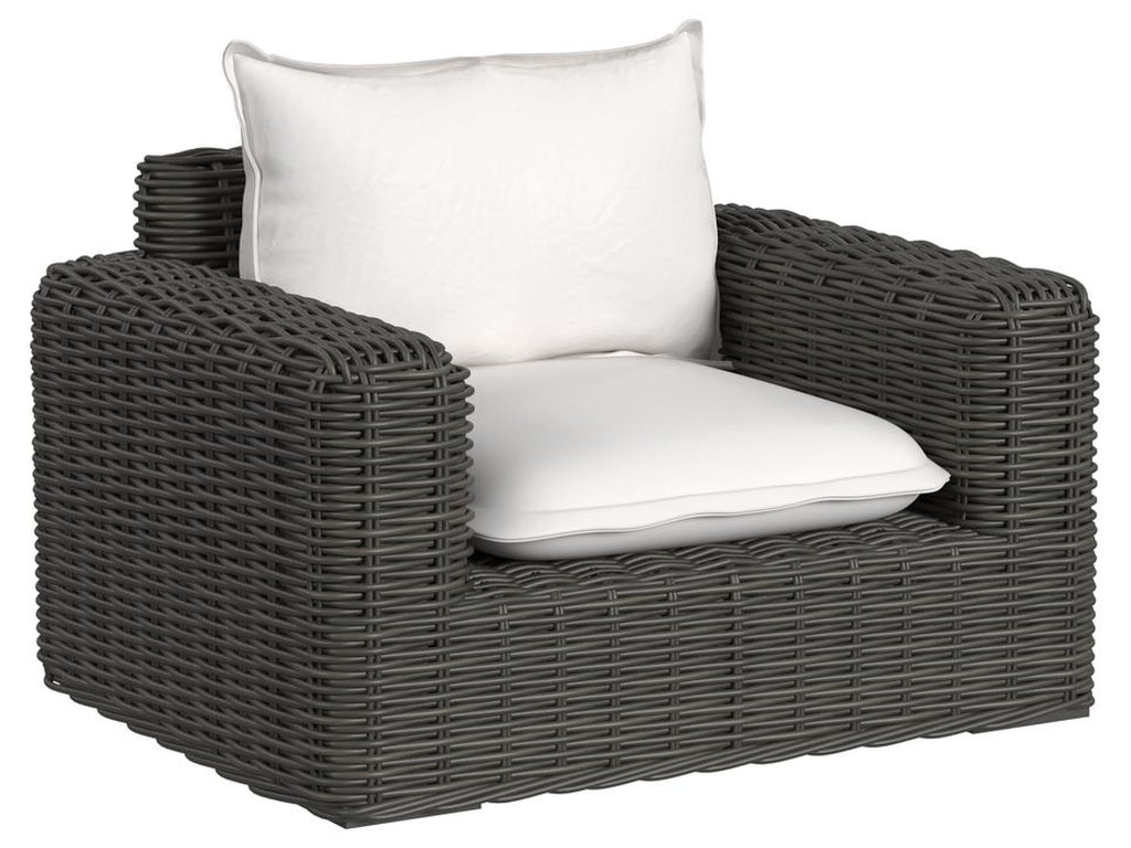 Cabo Oversized Club Chair in Soothe Pearl w/ Flange Welt