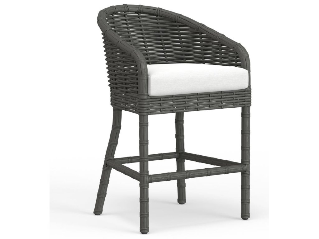 Cabo Barstool in Soothe Pearl w/ Flange Welt