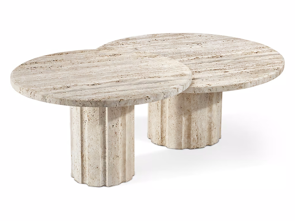 Amerigo Cocktail Table Set - Travertine