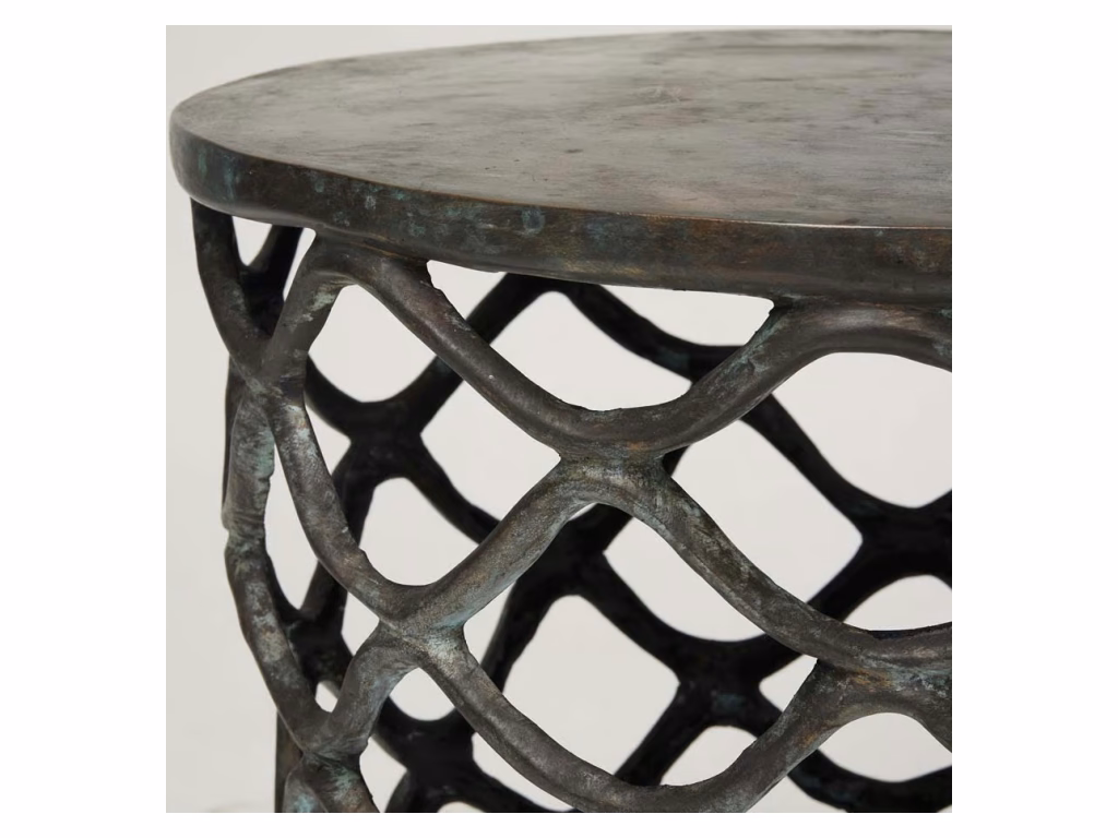Lattice Accent Table - Verdigris