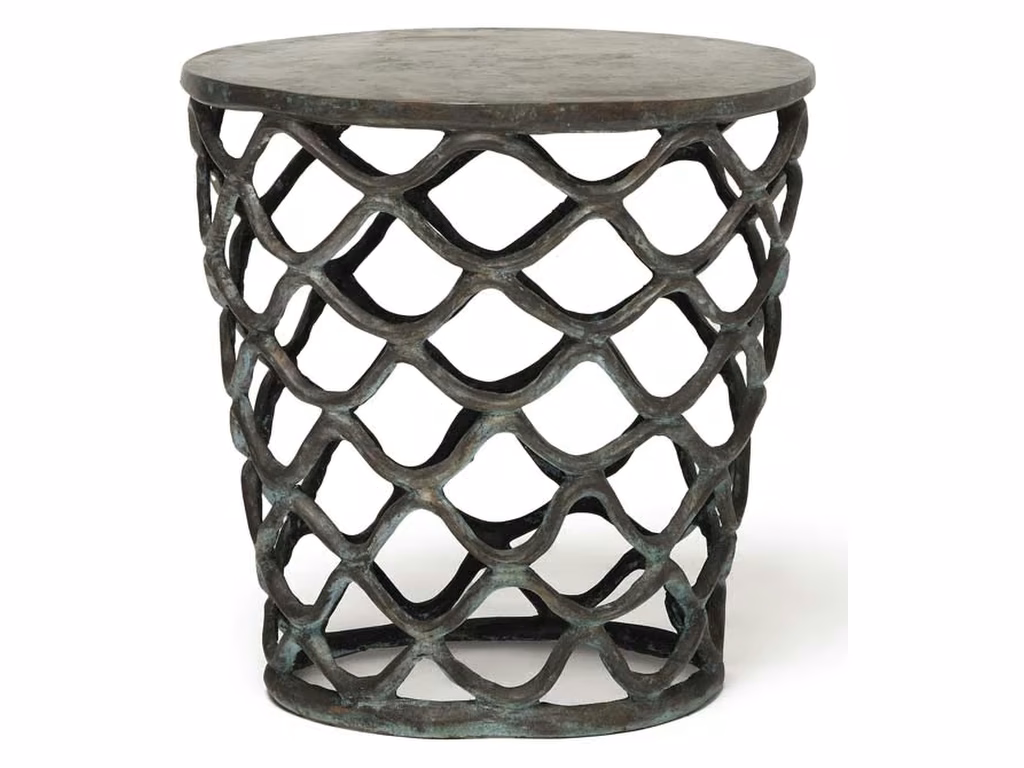 Lattice Accent Table - Verdigris