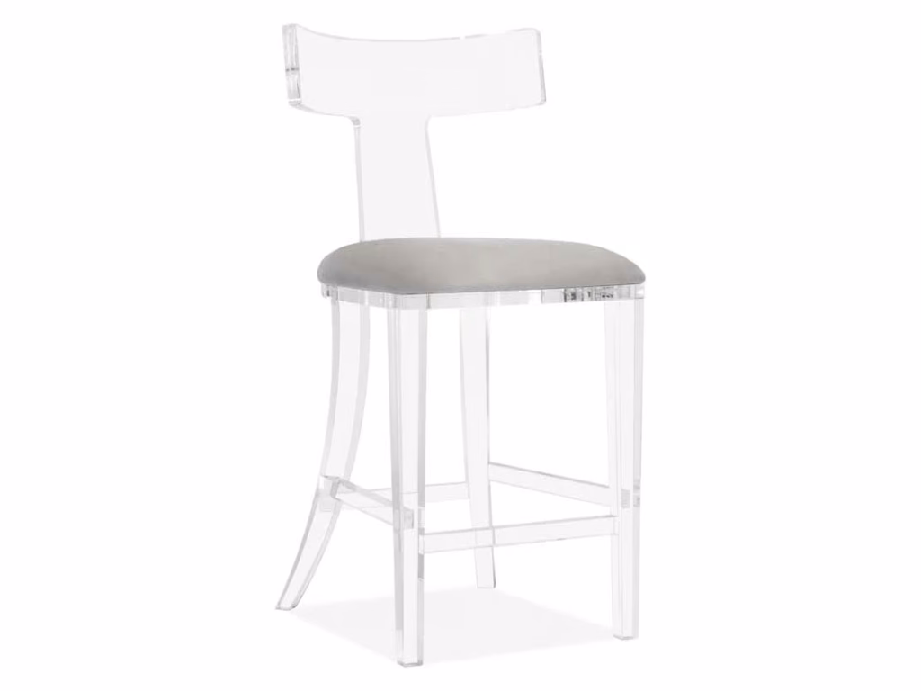 Tristan Counter Stool - Grey Velvet