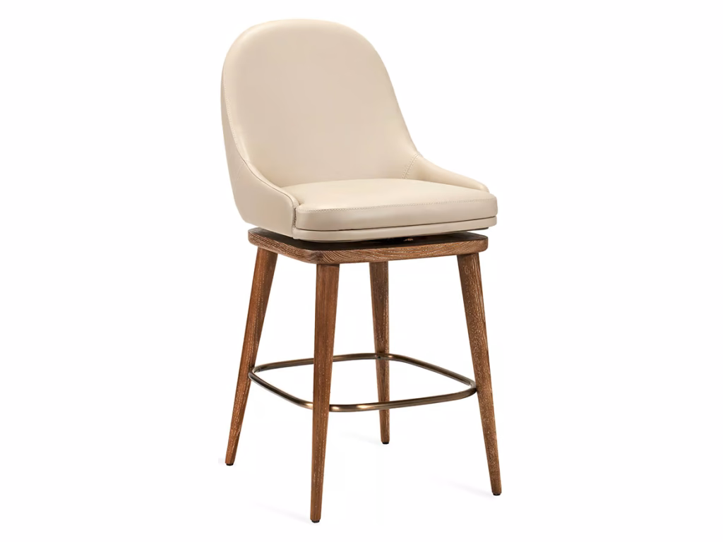 Harper Swivel Counter Stool - Cream