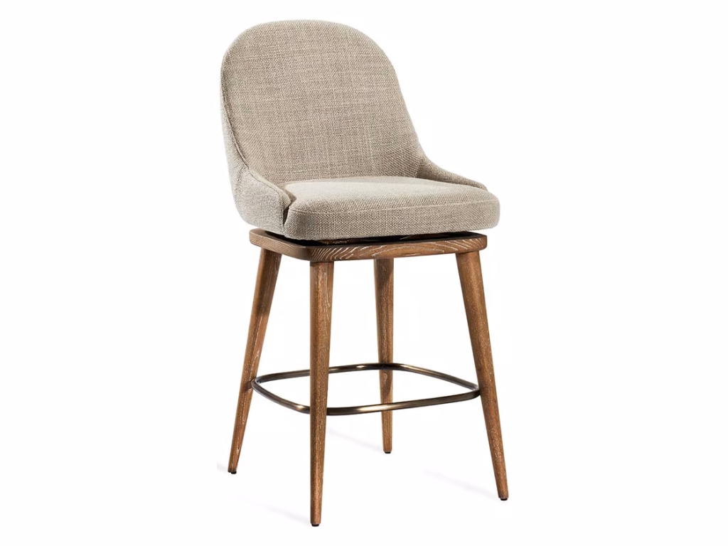 Harper Swivel Counter Stool - Flax