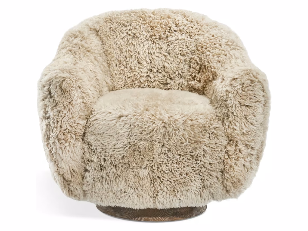 Simone Swivel Chair - Morel Taupe - Alternative View