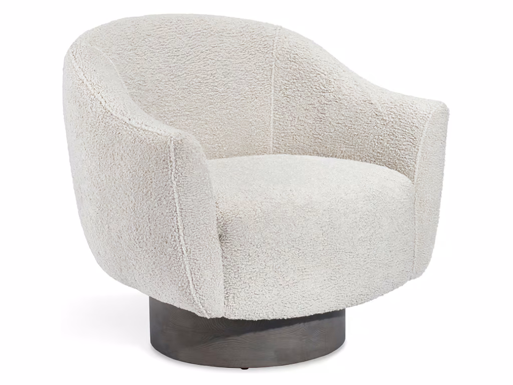 Simone Swivel Chair - Haze Shearling