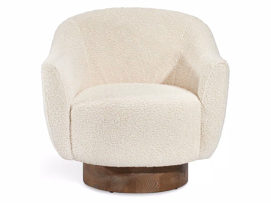 Simone Swivel Chair - Shearling - Alternative View