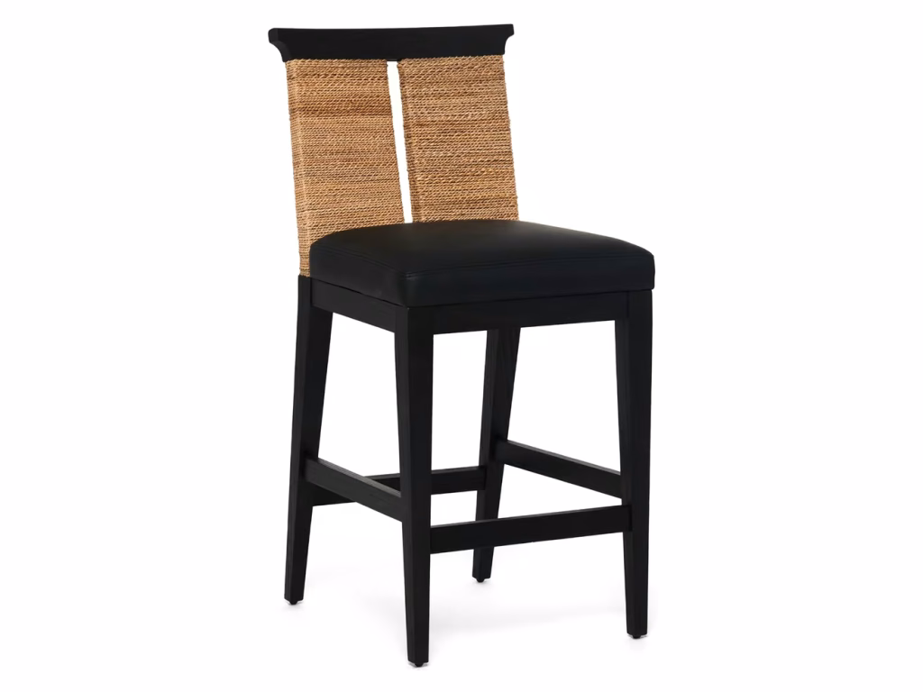 Reed Counter Stool - Matte Black