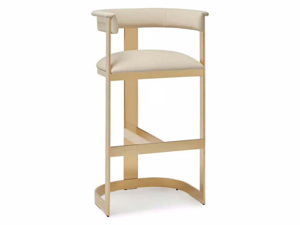 Darcy II Bar Stool - Polished Brass