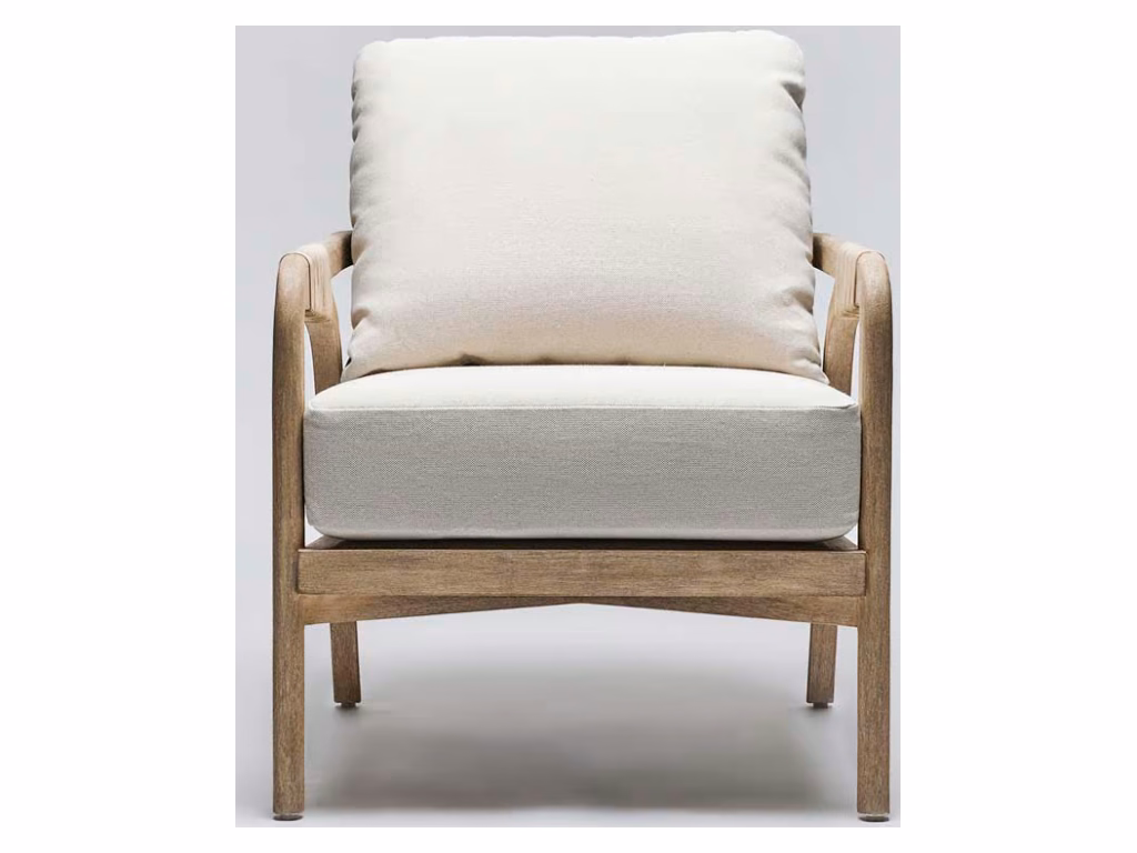 Delray Lounge Chair - White Ceruse - Alternative View