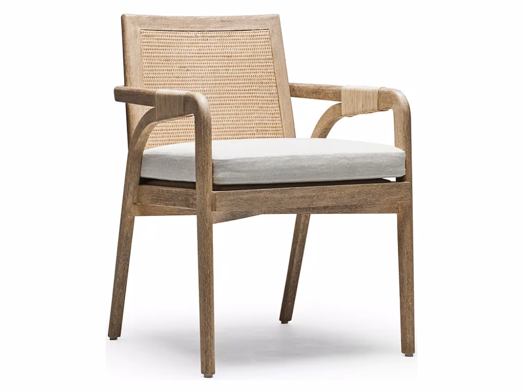 Delray Arm Chair - White Ceruse
